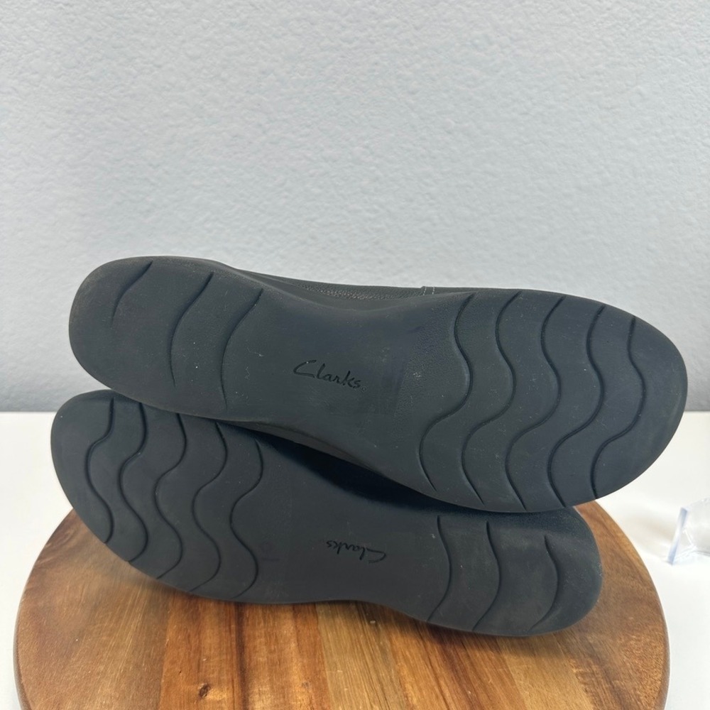 Clarks Collection Cheyn Madi Flats Black Leather Slip On Loafers Cushion 10W - Picture 6 of 8